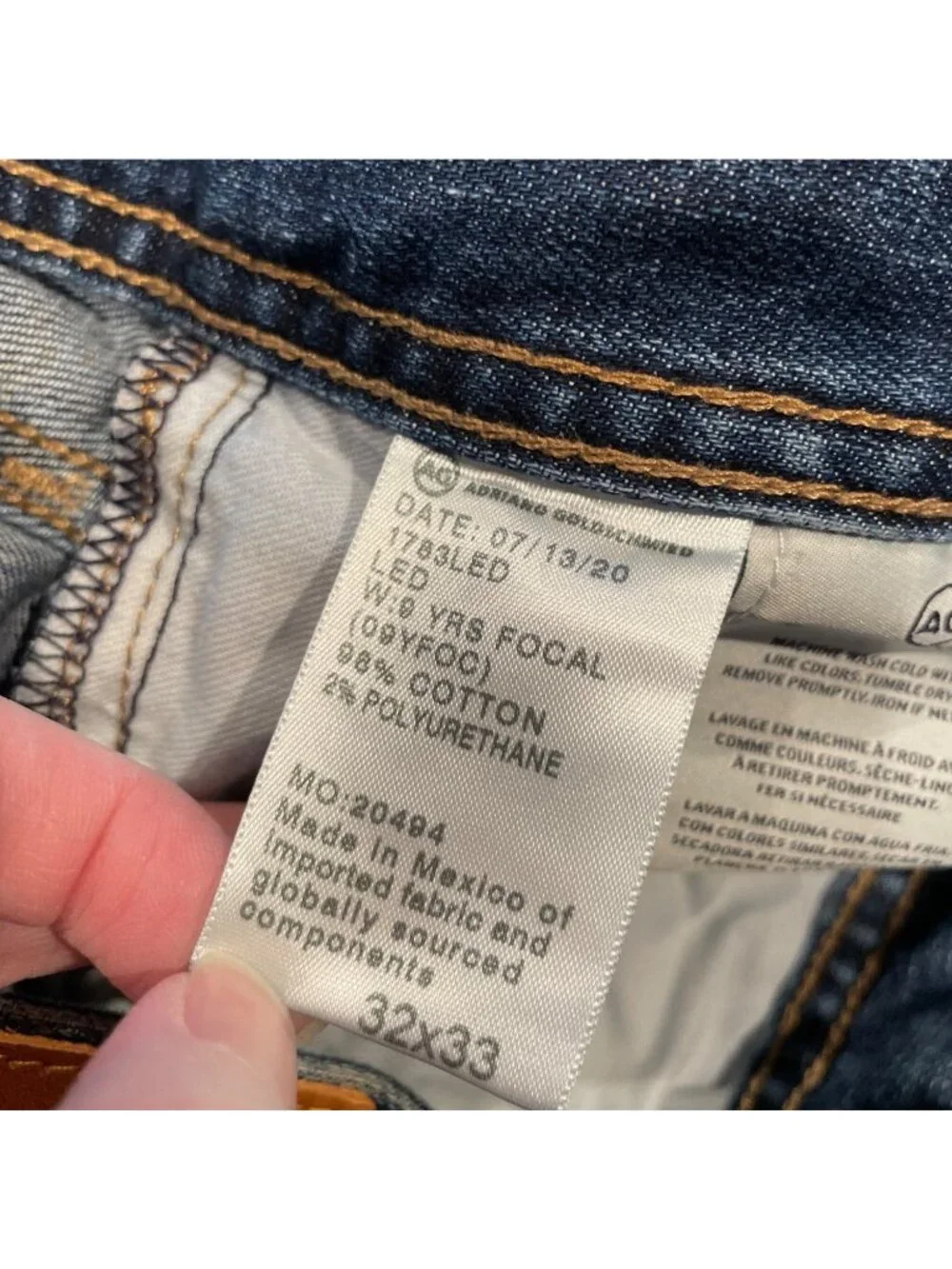 AG Tellis Modern Slim Jean Mens 32x34 9 Yrs Focal Medium Wash Stretch AG-Ed